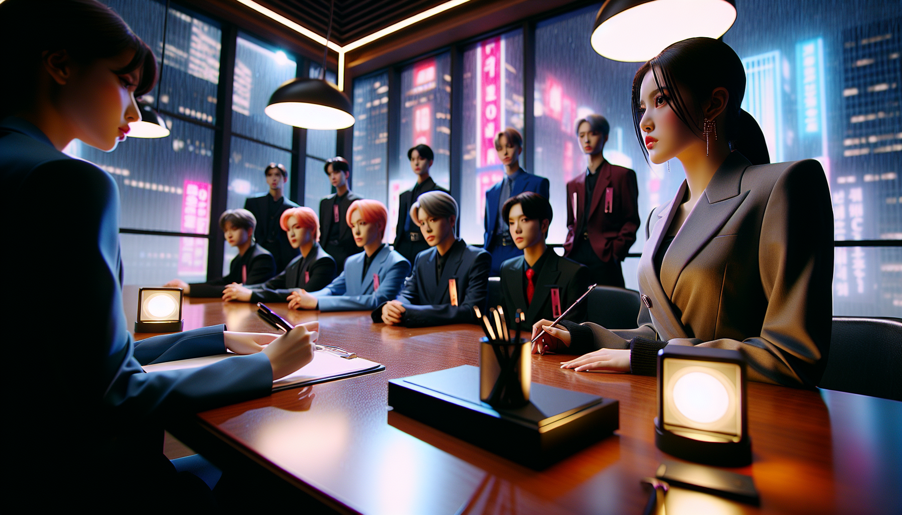 K-pop industry themed image: His recent livestream was shockingly raw.