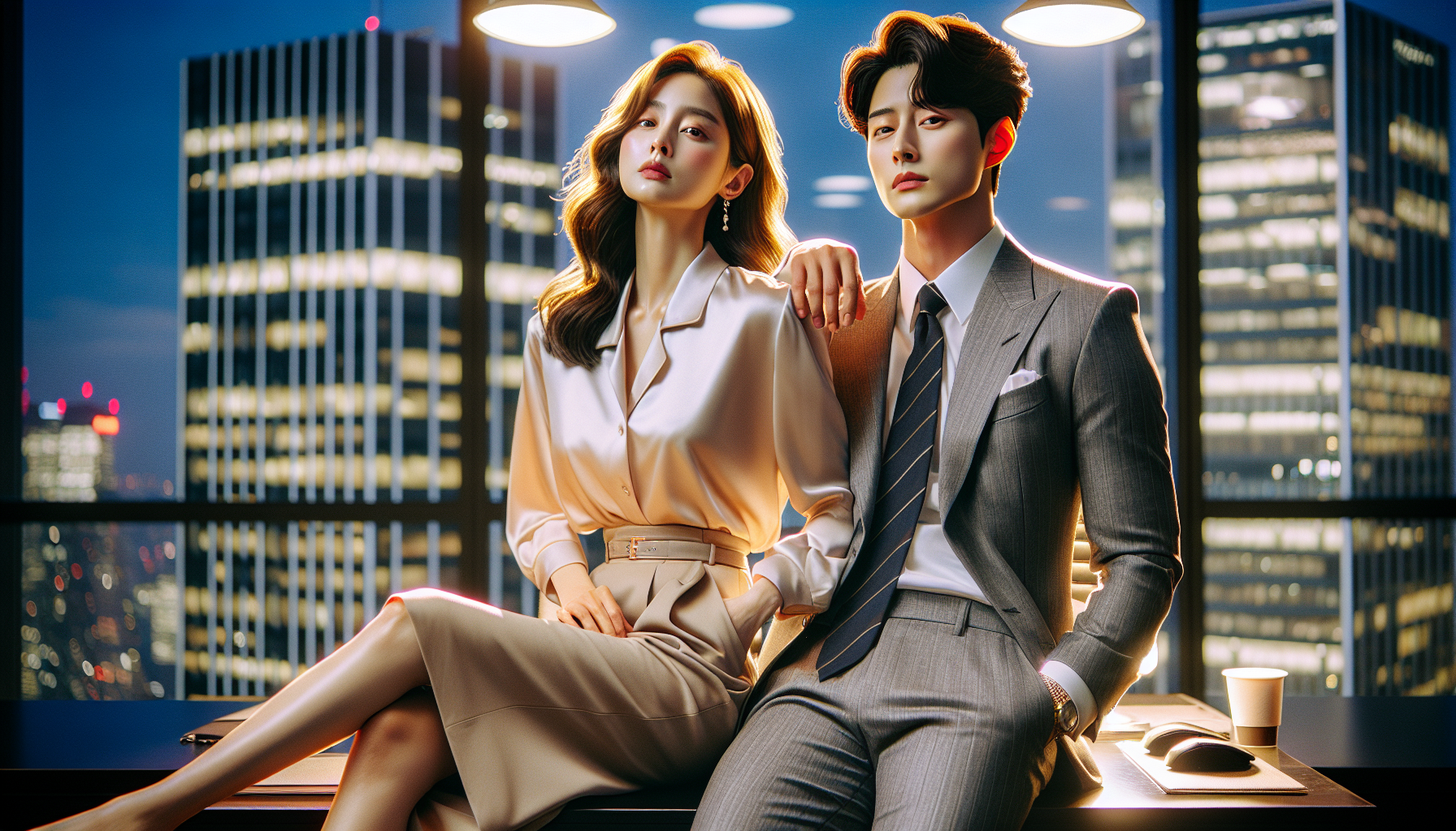 K-pop industry themed image: tvN’s upcoming drama “Spring Fever” has unveiled new stills featuring Cha Seo Won in character! “Spr