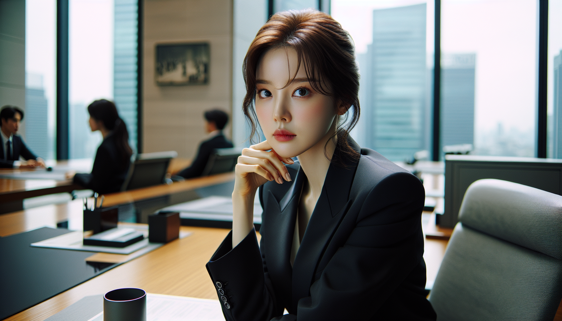 K-pop industry themed image: MBC’s new daily drama “First Man” has unveiled new stills of rising actress Kim Min Seol in characte