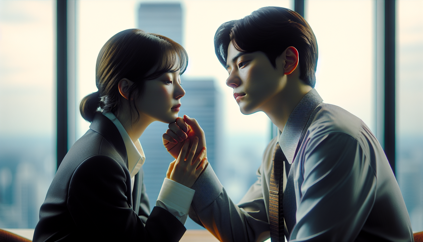 K-pop industry themed image: Park Ki Woong and Jin Se Yeon are set to kick off a modern-day Romeo and Juliet–style romance in KBS