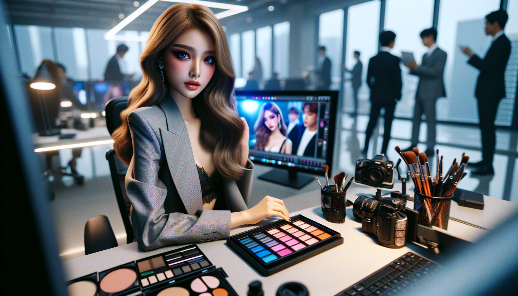 K-pop industry themed image: This new look is gorgeous!