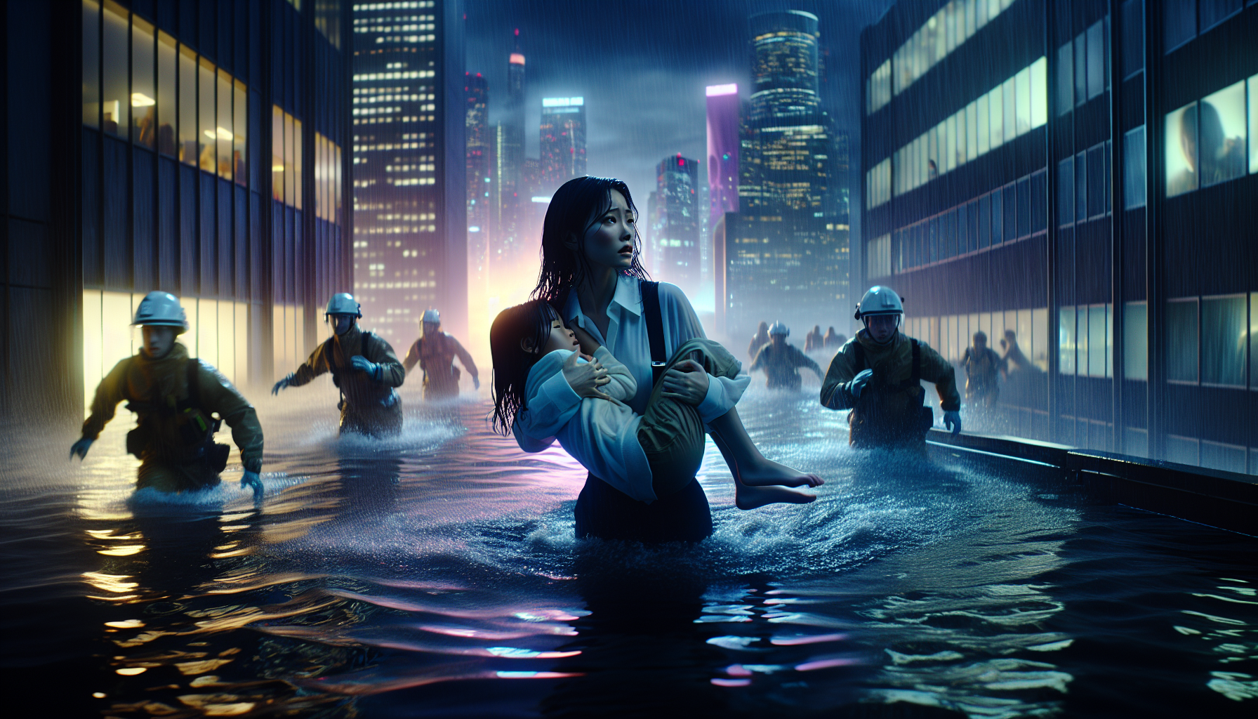 K-pop industry themed image: Netflix’s upcoming film “The Great Flood” has unveiled tense new stills! Set in a flooded apartment 
