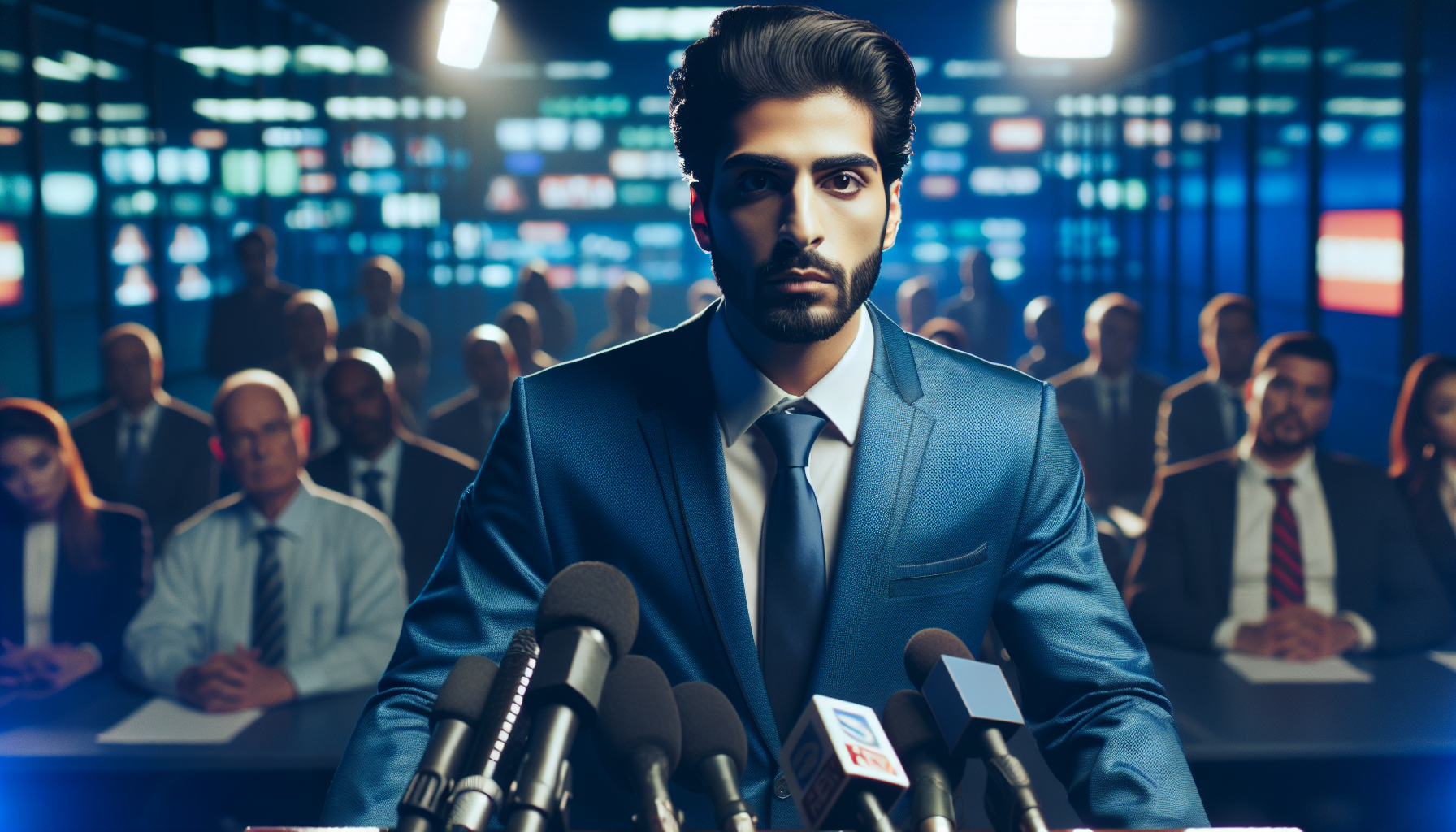 K-pop scandals themed image: He has denied all allegations.