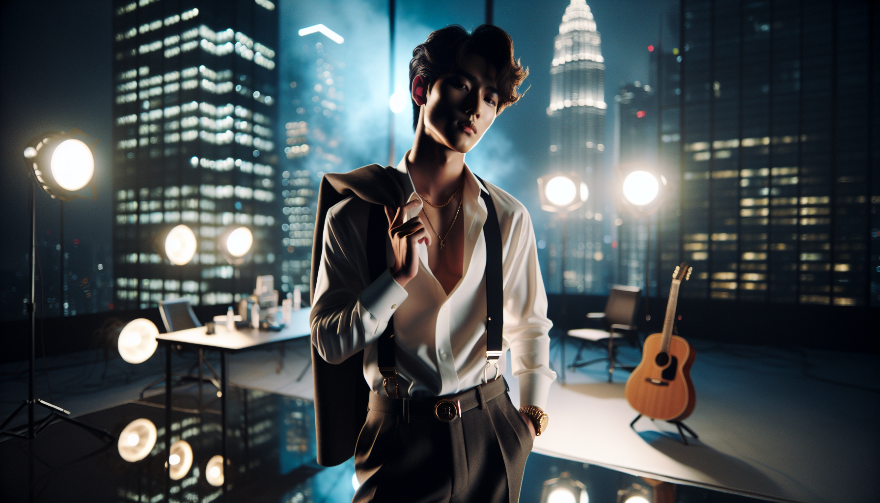 K-pop industry themed image: He was expelled from the group while Taeyong was enlisted.