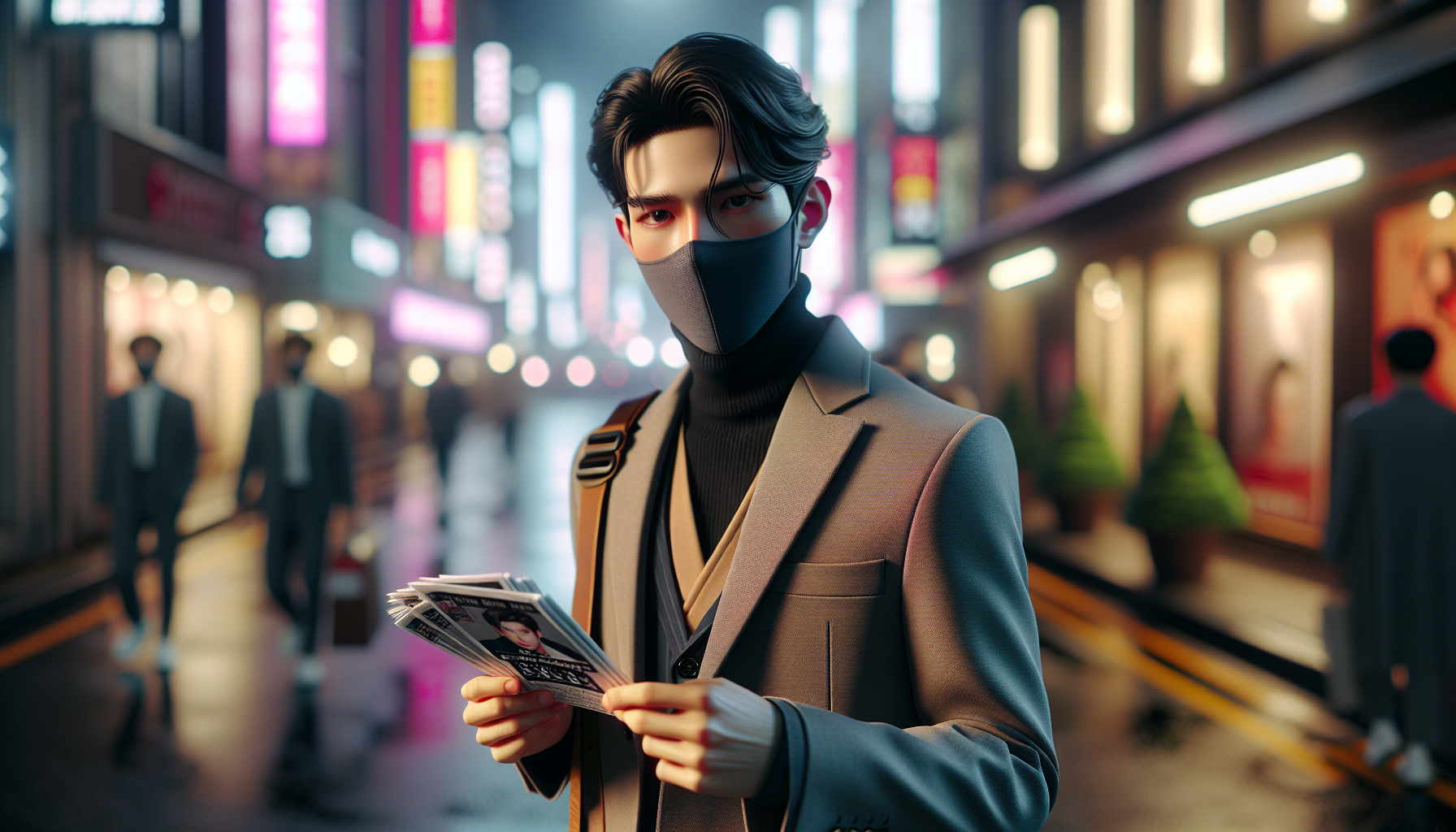 K-pop industry themed image: No one seemed to recognize him.