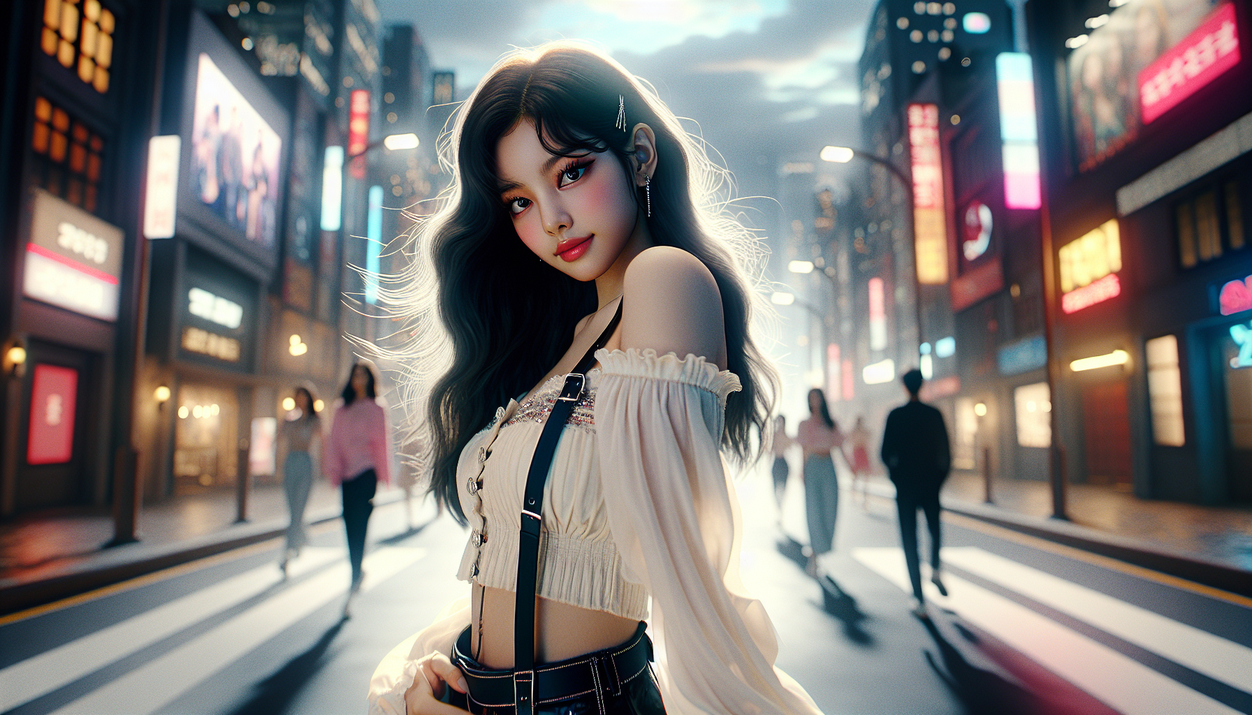 K-pop industry themed image: She broke things off afterwards.