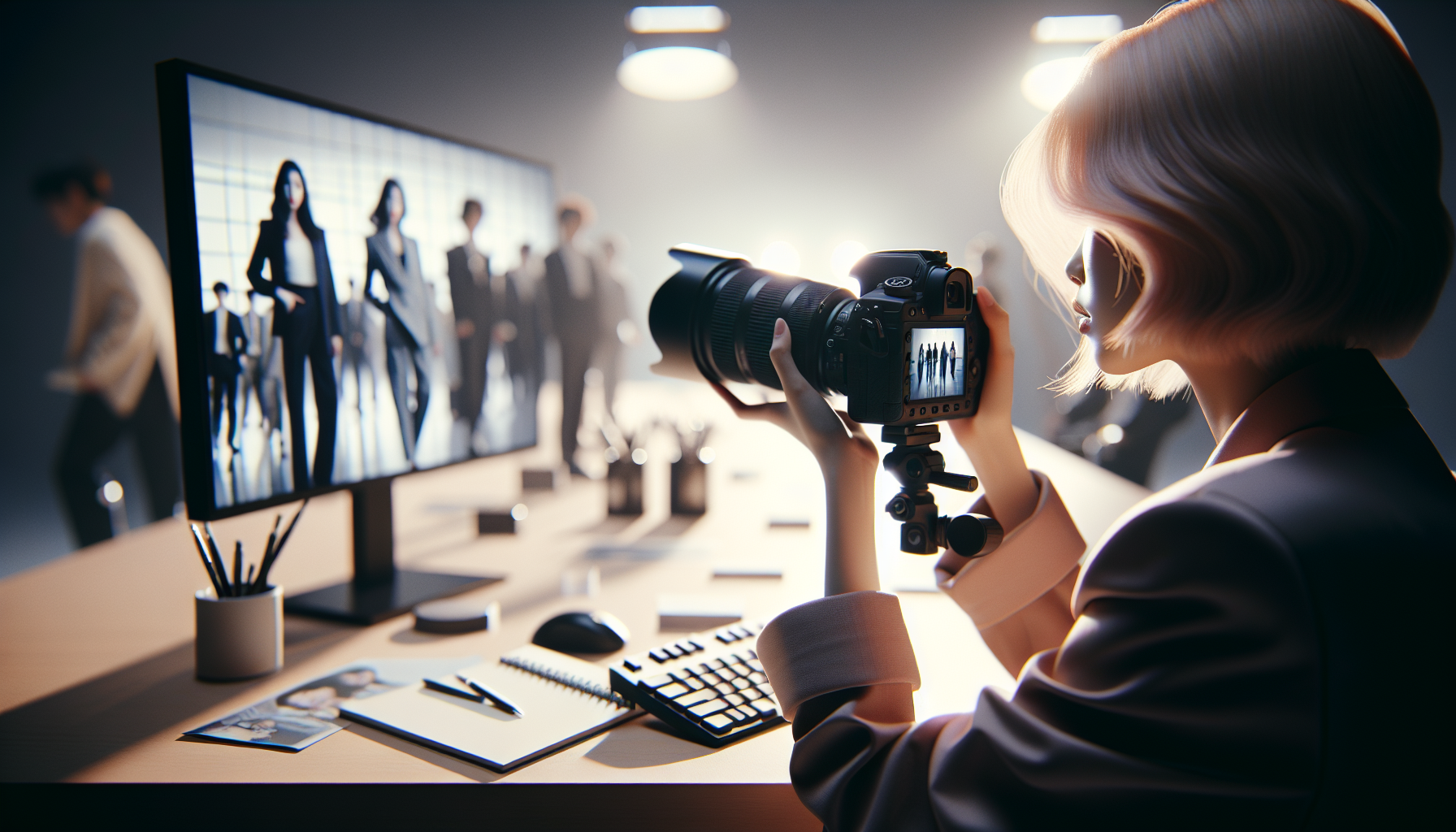 K-pop industry themed image: Members of a top K-pop group make waves at international fashion week events, showcasing their influ