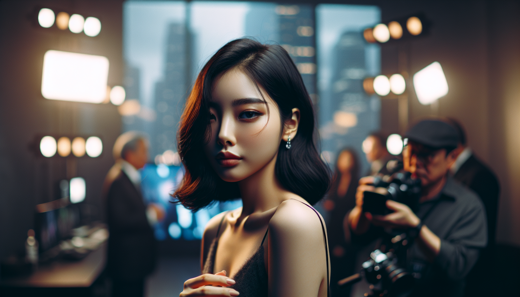 K-pop industry themed image: She went through a tough road.