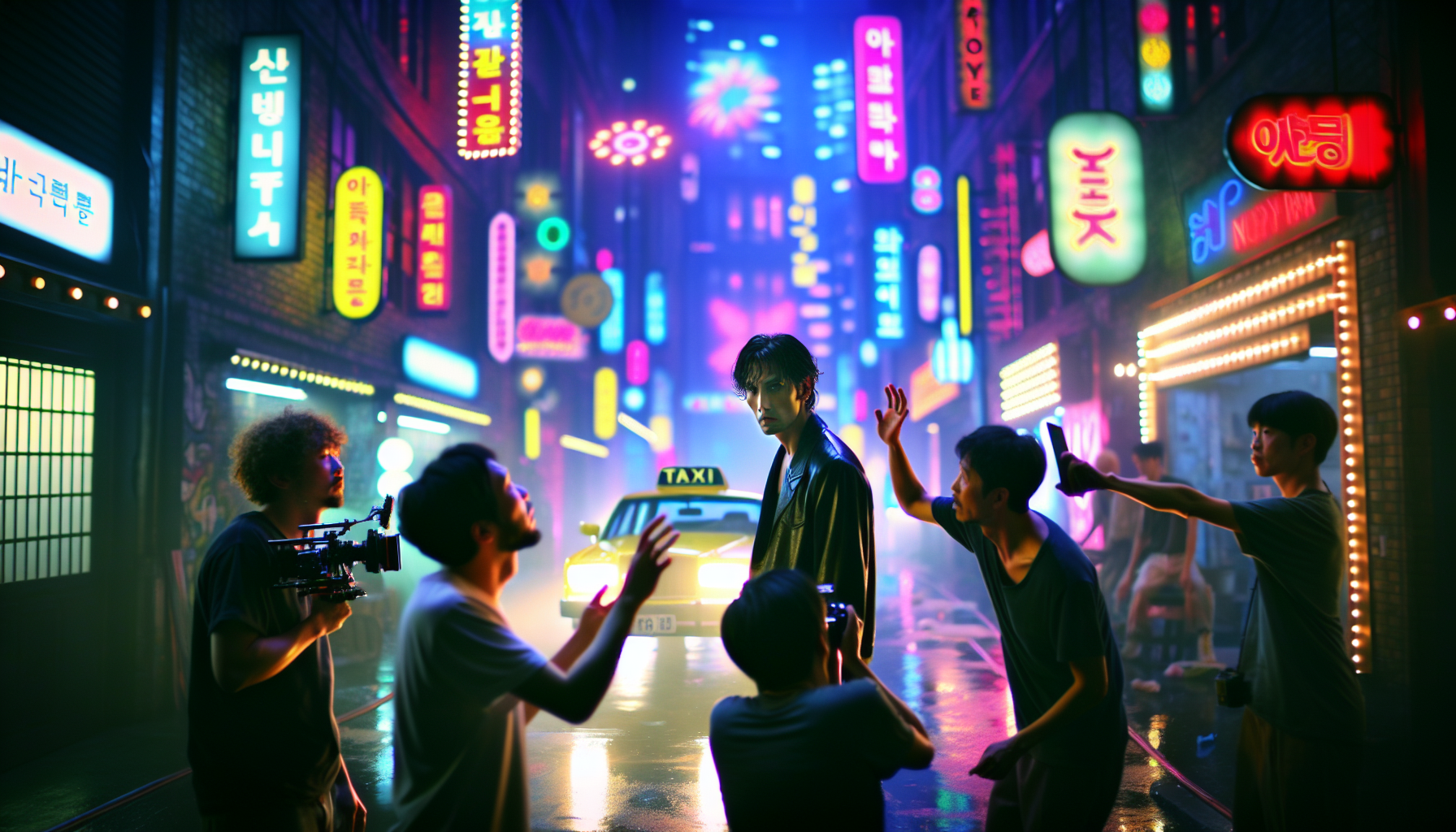 K-pop music-videos themed image: SBS’s “Taxi Driver 3” has shared a fun glimpse of its cast behind the scenes of filming! Based on th