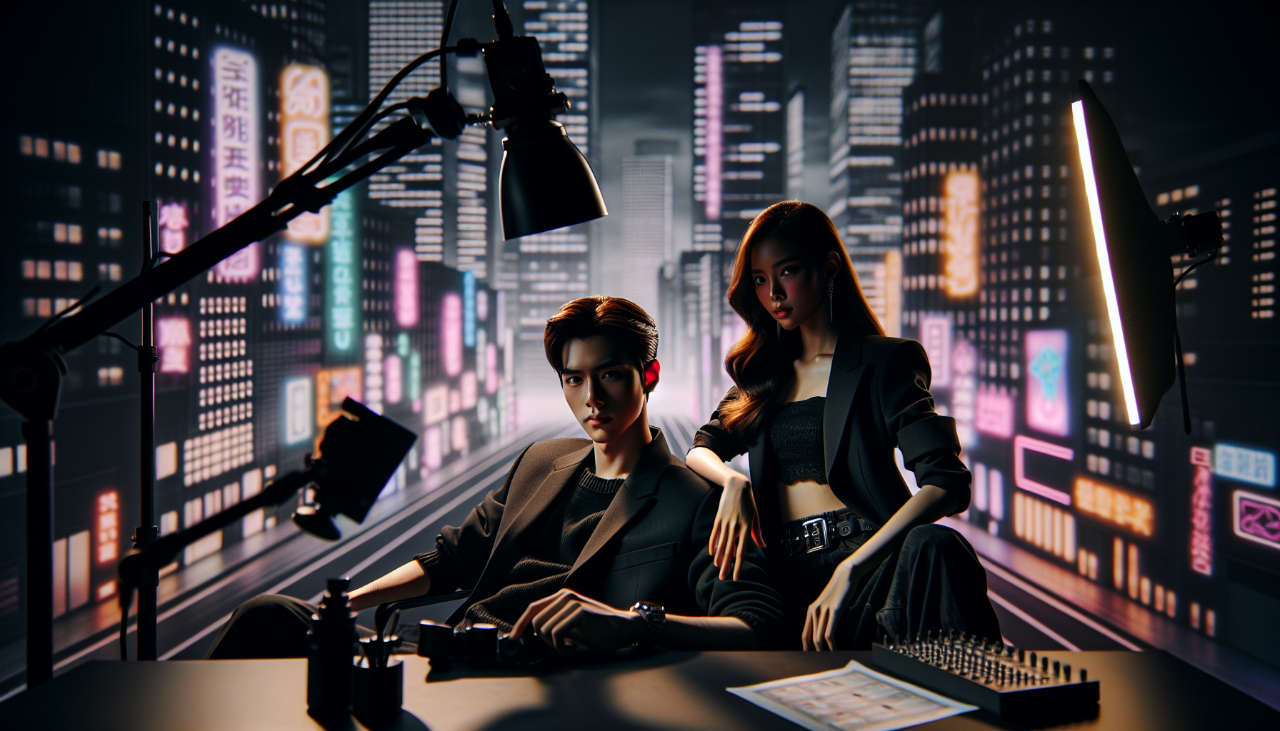 K-pop industry themed image: They also updated the status of Minji and Hanni.