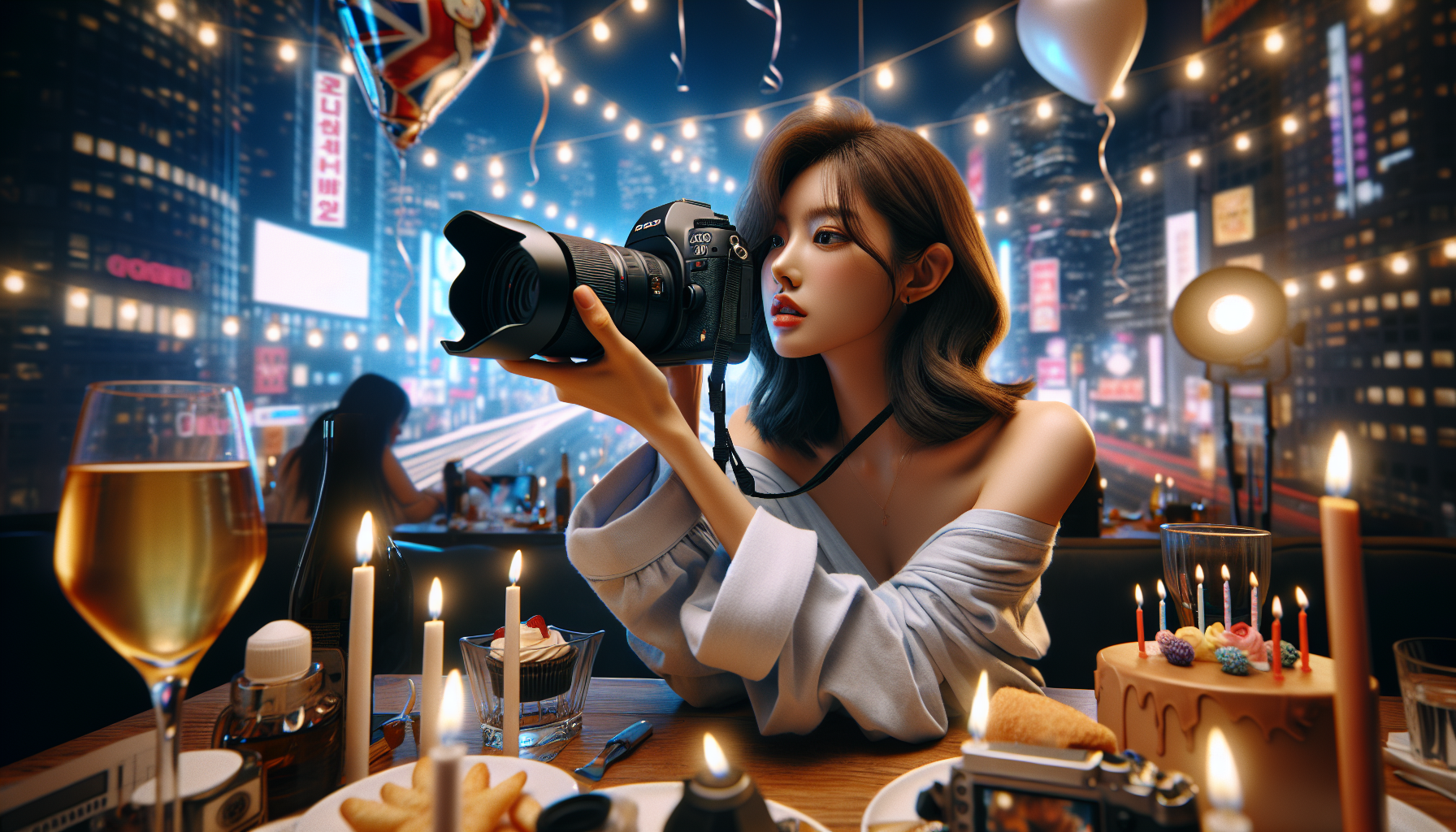 K-pop industry themed image: The idol treated them to high-end luxuries.