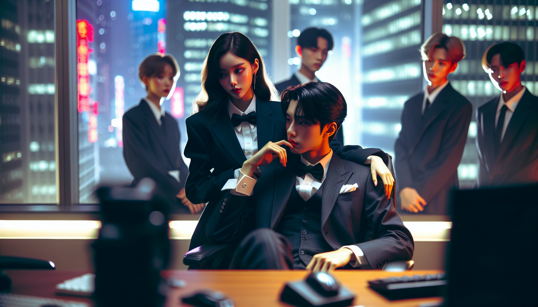 K-pop industry themed image: Poetic justice.