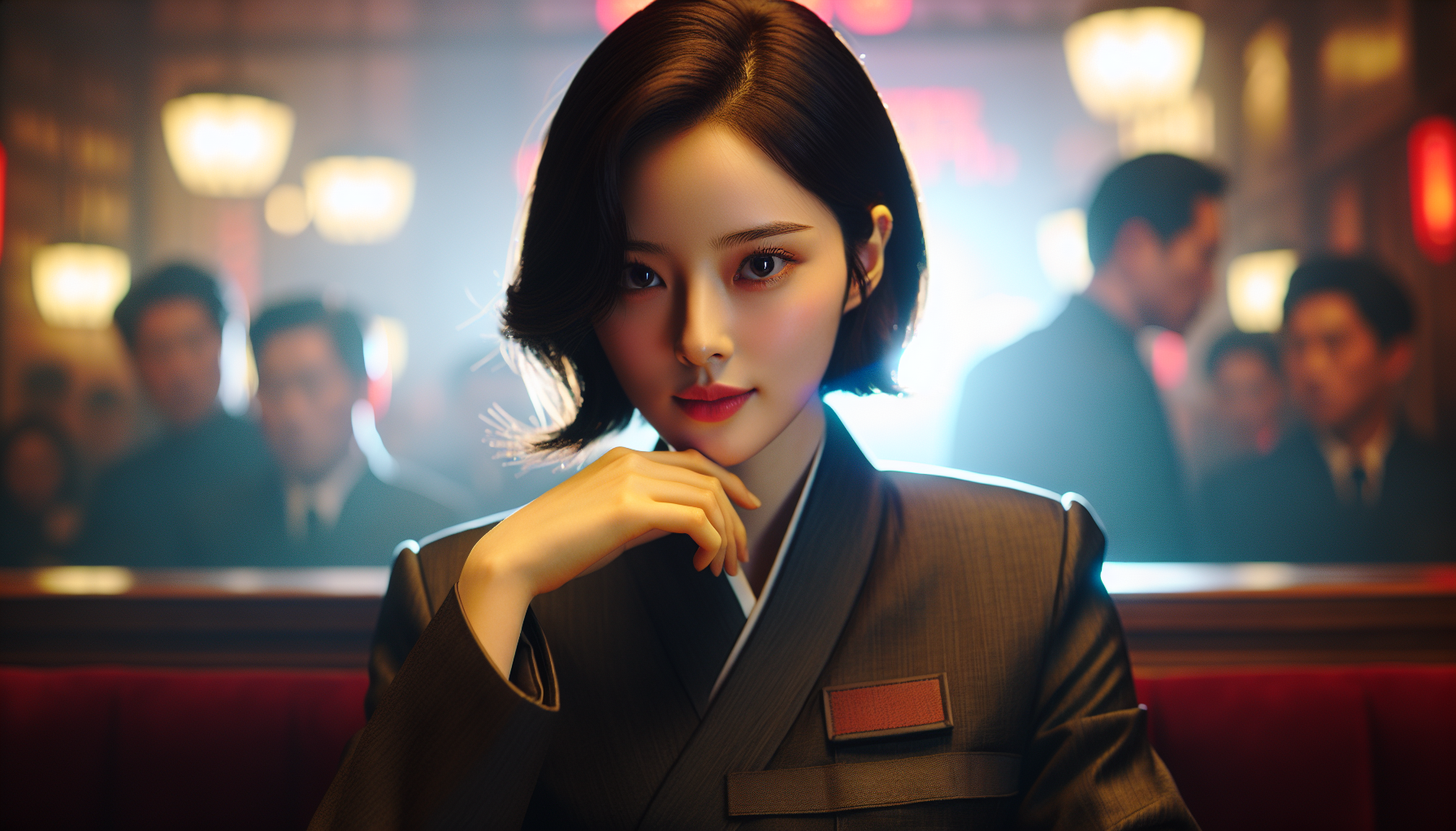 K-pop industry themed image: The upcoming film “HUMINT” has shared a glimpse of Shin Sae Kyeong in character! “HUMINT” is a spy a