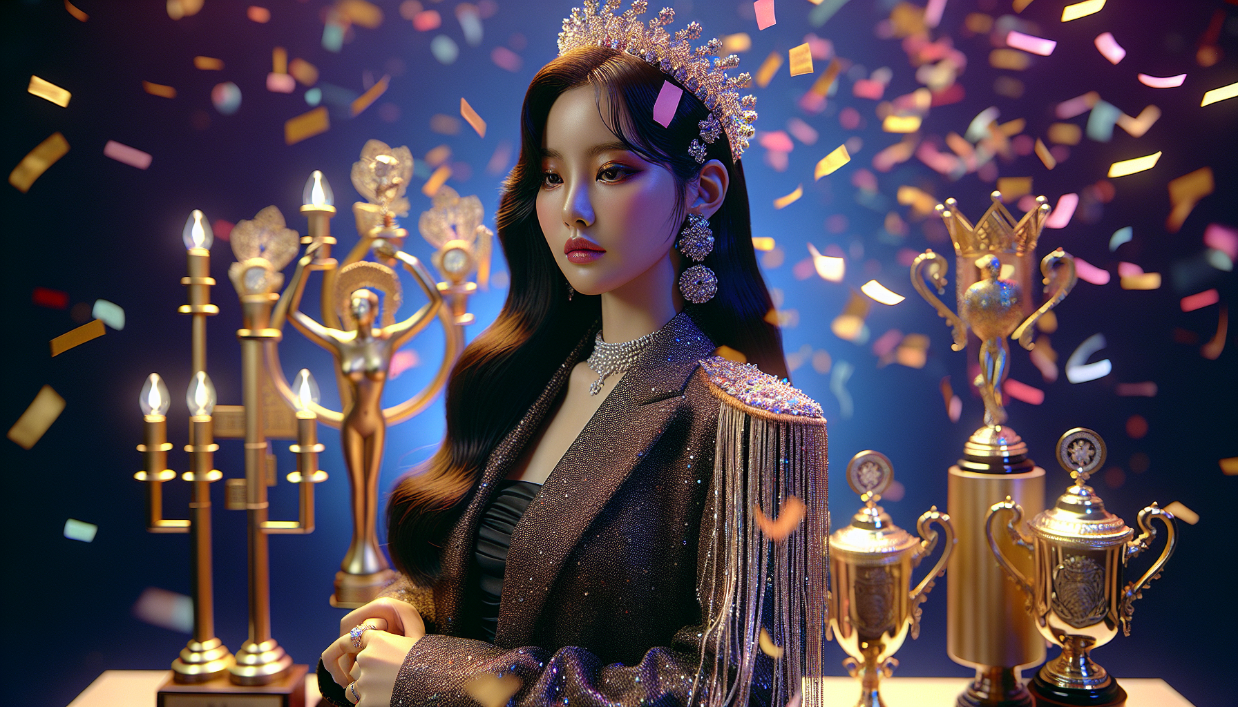 K-pop charts themed image: BLACKPINK’s Lisa will be presenting an award at the 83rd annual Golden Globes! On January 8 local ti