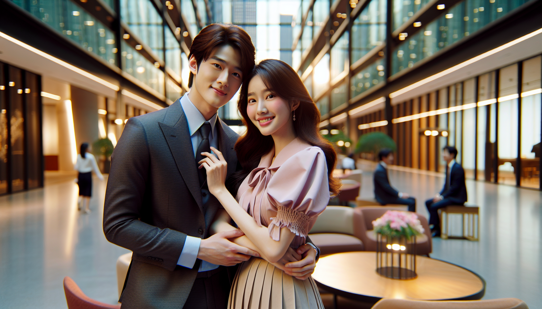 K-pop industry themed image: They went on a reunion "date."