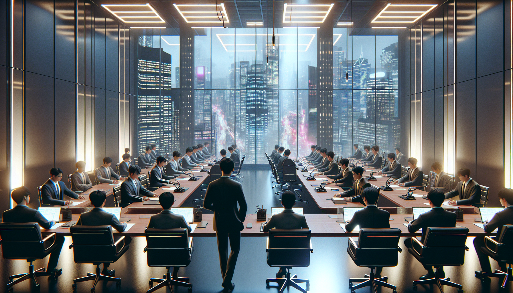 K-pop industry themed image: Things are getting heavy.