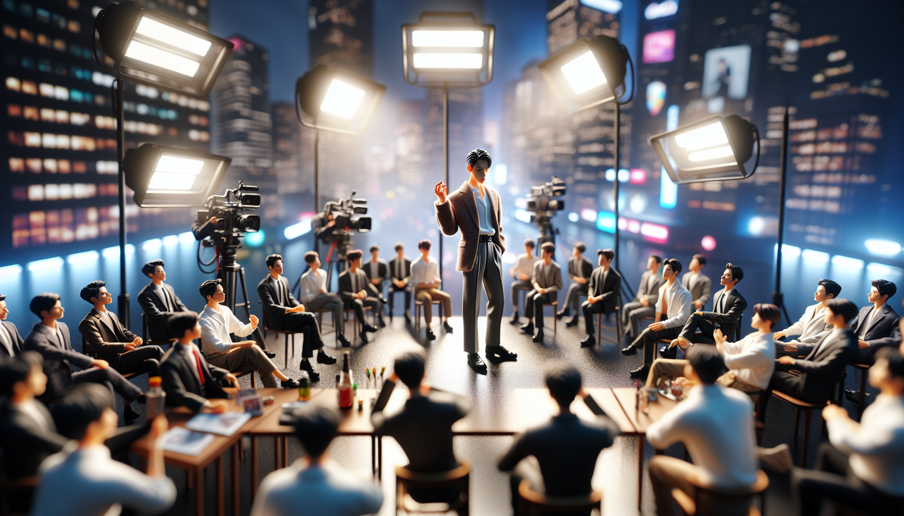 K-pop industry themed image: This has never happened before.