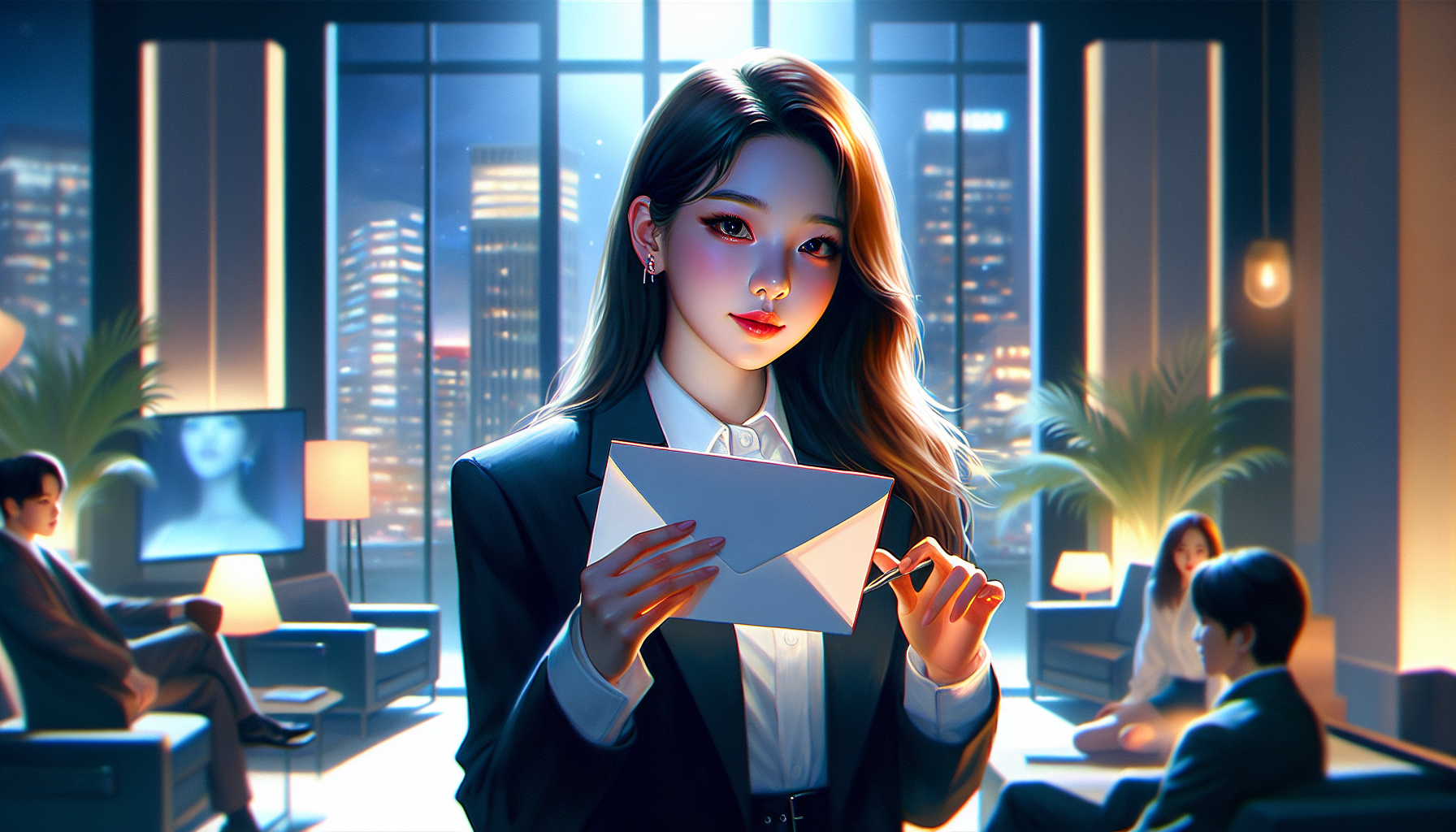 K-pop industry themed image: Did she leave it in for a reason?