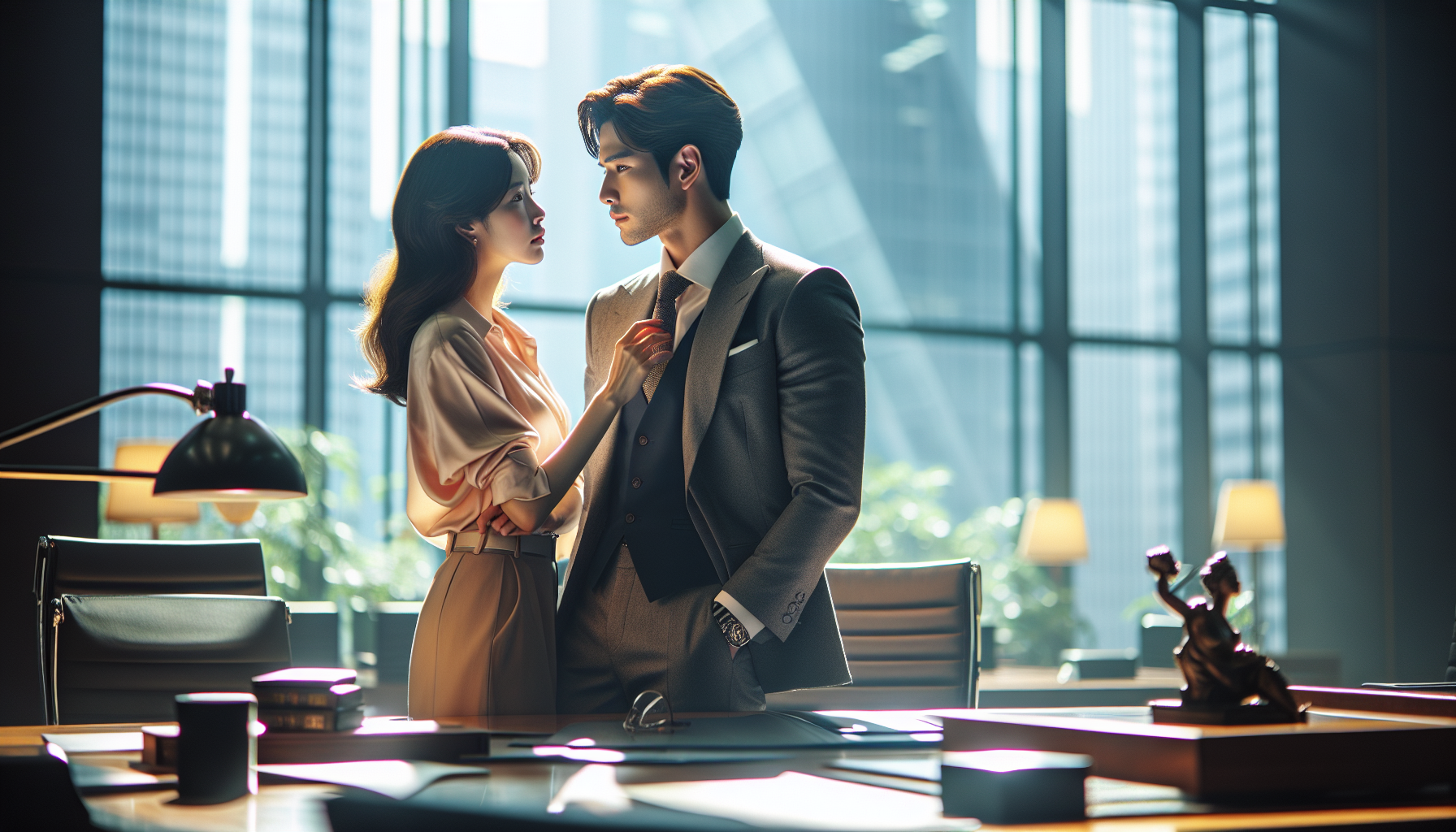 K-pop industry themed image: There’s just something irresistible about secretary x boss K-dramas, the perfect blend of romance an