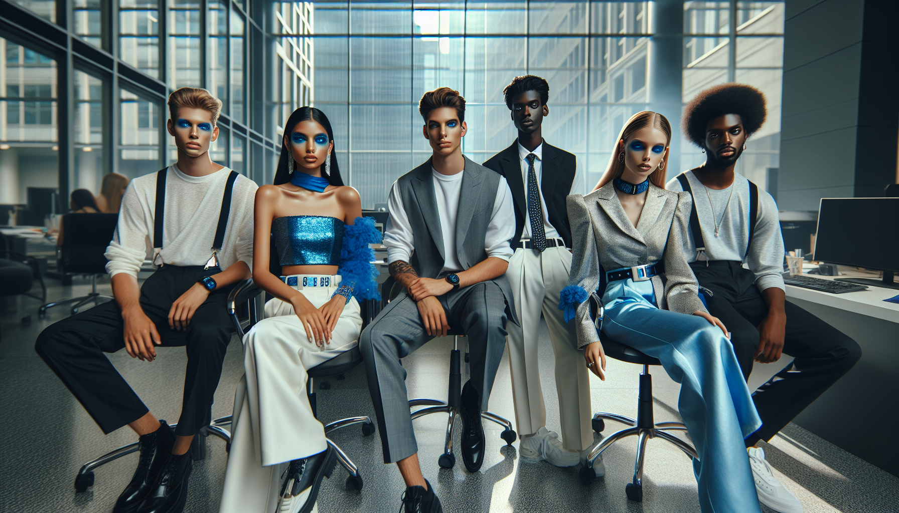 K-pop industry themed image: If you feel a little under the weather or just a bit blah, a blue makeup look might be for you! Addi